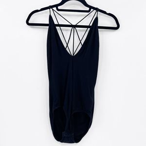 Urban Outfitters Women's Black Strappy Bodysuit Size M